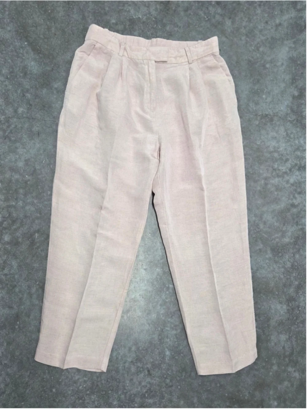 H&M Pink Trousers Linen Romantic Coquette Old Money Coastal Grandmother Sz 10